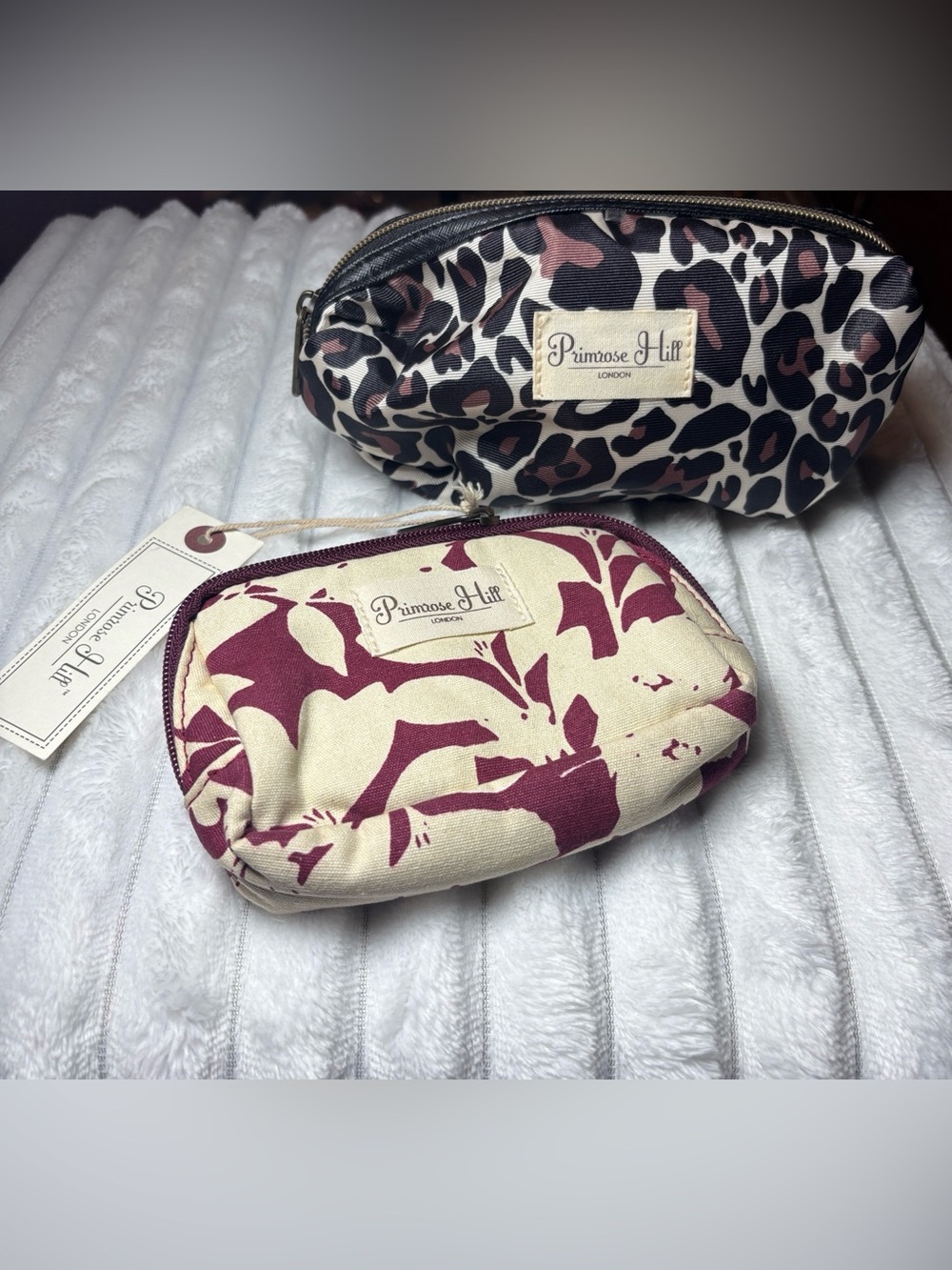 Primrose Hill London Floral Zip Clutch and Animal Print Pouch / Cosmetic Bag